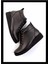 Siyah Deri Kadın Bot & Bootie K02272025003 1