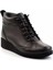 Siyah Deri Kadın Bot & Bootie K02272025003 3