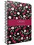 Cherry Spiralli Siyah Sert Kapak 120 Yaprak 17*24 Kareli Defter 1