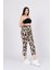Kemerli Kot Gabardin Kumaş Desenli Trend Pantolon 1