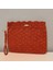 El Yapımı Desenli Kağıt Ip Clutch Çanta 19CM - Kırmızı 2