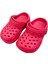 Düz Renk Unisex Bebek Çocuk Kaydırmaz Yumuşak Taban Terlik Kırmızı 1