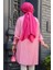 Neva Style Çizgili Pembe Tesettür Gömlek 10514P 3