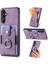 Samsung Galaxy A25 5G(GLOBAL)(161,0 x 76,5 x 8,3mm)Halkalı Kickstand Tpu+Pu Deri Anti-Damla Telefon Kılıfı-Mor (Yurt Dışından) 1