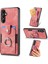 Samsung Galaxy A54 5g Telefon Kılıfı Için Vintage Doku Halka Tutucu Kickstand Anti-Düşme Kapak-Pembe (Yurt Dışından) 1