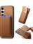 Samsung Galaxy S24+ÇIKARILABILIR Kart Tutuculu Manyetik Telefon Kılıfı-Kahverengi (Yurt Dışından) 1