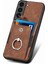Samsung Galaxy S22 5g Cep Telefonu Kılıfı Için Halka Tutucu Kickstand Anti-Düşme Kapaklı Kart Tutucu-Kahverengi (Yurt Dışından) 4