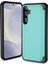 Samsung Galaxy S24 Tpu+Pc Kılıfı Kart Yuvalı Telefon Kapağı Flip Kickstand-Cyan (Yurt Dışından) 1