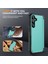 Samsung Galaxy S24 Tpu+Pc Kılıfı Kart Yuvalı Telefon Kapağı Flip Kickstand-Cyan (Yurt Dışından) 5