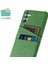 Samsung Galaxy M55 5g Kılıf Çift Kart Yuvalı Pc+Kumaş Telefon Kapağı-Yeşil (Yurt Dışından) 2