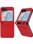 Samsung Galaxy Z Flip6 5g Kılıf Litchi Doku Pu Deri + Pc Kart Yuvası Telefon Kapağı-Kırmızı (Yurt Dışından) 1