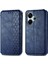 Xiaomi Redmi Için 13 5g/13 4g Kılıf Eşkenar Dörtgen Desen Baskılı Deri Telefon Kapağı Cüzdan Standı Kart Yuvaları-Mavi (Yurt Dışından) 1