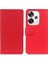 Xiaomi Poco F6 5g Standlı Kılıf Dokulu Pu Deri Telefon Kapağı-Kırmızı (Yurt Dışından) 1