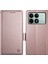Xiaomi Redmi K70E 5g Kılıf Cüzdan Deri Telefon Kapağı-Gül Altın (Yurt Dışından) 1