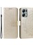 Xiaomi 14T Standlı Kılıf Baskılı Totem Pu Deri Cüzdan Telefon Kapağı-Altın (Yurt Dışından) 1