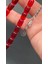 Ateş Kehribar Tesbih Kırmızı Kapsül Model 8X11MM 33 Tane Gümüş Püskül AT0270757.040824 5