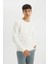 Regular Fit Bisiklet Yaka Kalın Basic Düz Sweatshirt T3777AZ24AU 3