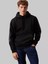 Erkek Logo Tape Hoodıe Sweatshirt-Siyah 1