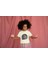 Kız Çocuk Pamuk Küçük Mantar Baskılı Kısa Kol Tshirt 1
