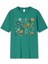 Çiçek Baskılı Unisex T-Shirt 1