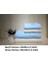 4 Parça Bamboo Hamam Seti, Banyo Havlu Takımı-Krem Turkuaz 2