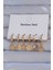 316L Çelik Gold Renk Zirkon Taşlı Çiçek Figürlü Kalp Model Halka Küpe Seti - EBJ240807W25613 1