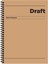 Draft Spiralli Kahverengi Sert Kapak 80 Yaprak 17 x 24 cm Çizgili Defter 1