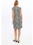 Shıft Dress-Önü Düğmeli Patlı Kolları Fırfır Örme Elbise 5