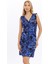 Shıft Dress-Önü Düğmeli Patlı Kolları Fırfır Örme Elbise 4