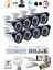 8'li Kamera Seti - 5mp Sony Seculensli 1080P, 6 Atom Led, Full Hd Ahd Güvenlik Kamerası Seti, Gece Görüşlü, IP66 , V1 2
