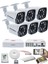 6 Kameralı Güvenlik Kamerası Seti - 5mp Sony Seculensli 1080P Full Hd Ahd, 8 Ultra Warm LED , Gece Renkli, colorvu Teknolojisi, Metal Kasa, V1 1