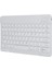 Sprange M50 10.4" Uyumlu Kablosuz Bluetooth Şarj Edilebilir Yuvarlak Tuşlu Klavye - Beyaz 1