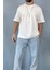 Oversize Fit Pamuk Orta Kalın Dokulu Beyaz T-Shirt 1