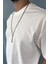 Oversize Fit Pamuk Orta Kalın Dokulu Beyaz T-Shirt 4