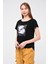 Saçı Taş Işlemeli Kız Baskılı T-Shirt 3