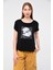 Saçı Taş Işlemeli Kız Baskılı T-Shirt 1