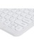 Hometech Premium Tab 10 10.1" Uyumlu Kablosuz Bluetooth Şarj Edilebilir Yuvarlak Tuşlu Klavye - Beyaz 2