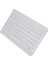Concord Smartpad C-708 7" Uyumlu Kablosuz Bluetooth Şarj Edilebilir Yuvarlak Tuşlu Klavye - Beyaz 3