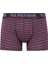 80516 Erkek Pamuklu 3'lü Boxer-Bordo&Lacivert&Baskılı 3
