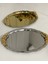 20*25 cm Gold ve Gümüş Oval Kulplu Sunum Tepsisi 1