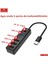 HUB08 Tak Çalıştır 3 Adet USB 2.0 ve 1 Adet USB 3.0 Çıkışlı USB Çoklayıcı - Siyah 3