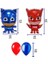 4 Yaş Gümüş Rakam Balonlu Pijamaskeliler Balon Karşılama Seti Pjmasks Kedi Çocuk Baykuş Kız 2