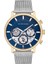 USPA1102-05 Quartz Çelik Hasır Gri Mavi Kadran 44 mm Erkek Kol Saati 1