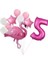Flamingo Balon Fuşya Rakam Balon Pembe Beyaz Balon Buketi 1