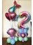 Deniz Kızı Balon Seti The Little Mermaid Temalı Rakam Balonlu Set 1-9 Yaş Balon 1