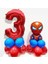 Örümcek Adam Balon Karşılama Seti Rakam Balon Spiderman Balon 1