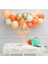Makaron Somon Balon Krom Gold Balon Pastel Turuncu Balon Zinciri Seti 1