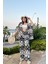 Siyah Renk Desenli Ikili Kimono Takım ( Rahat Kalıp ) 2