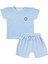 Havlu Kısa Kollu Şort Bebek Takımı Mavi 2