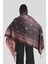 Siyah Pembe Pashmina Şal 2
